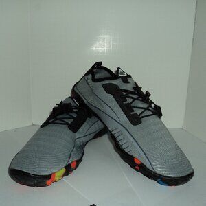 Sport S Water Shoes Men's Women's Beach Swim Pool Gray Black Rubber Lace Up